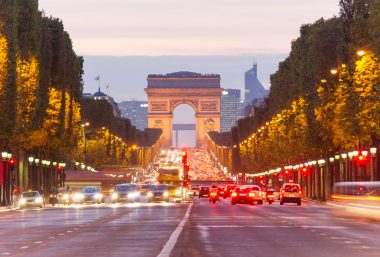 Sight Paris, Champ D'Elysees with the Arc de Triomphe