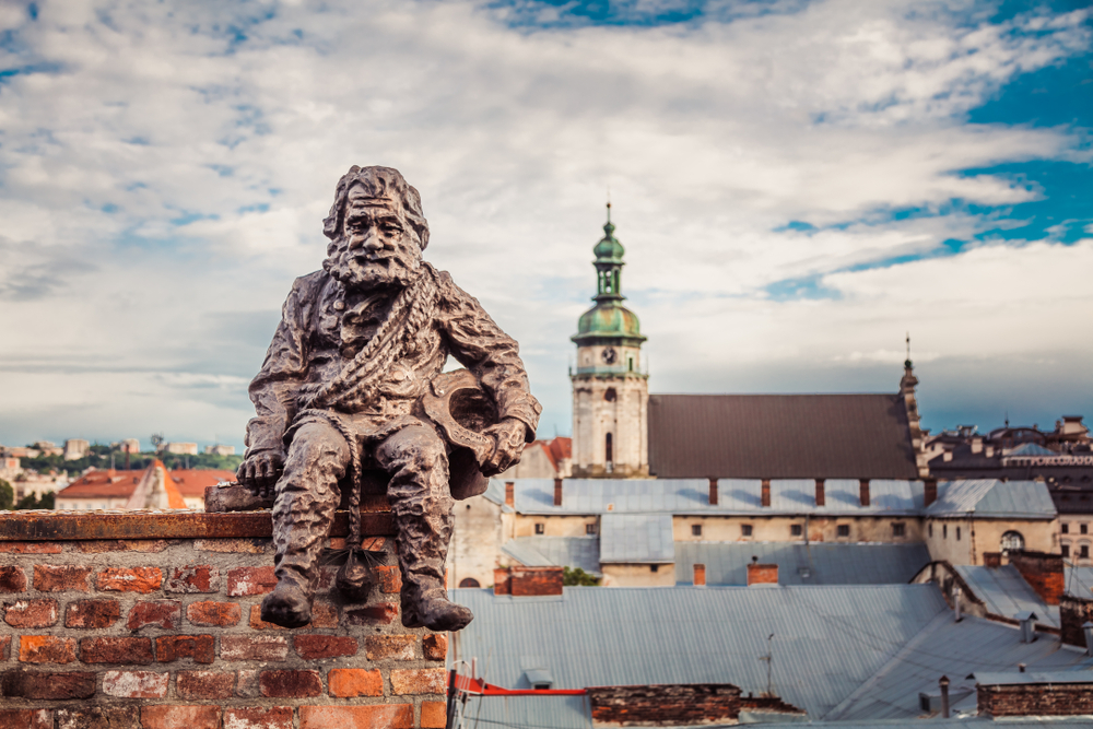 Lviv, The Chimney Sweep Monument