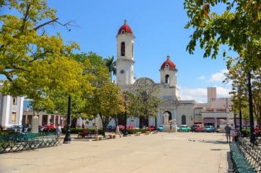 Cienfuegos, Cathedral of the Immaculate Conception from Plaza Jose Marti