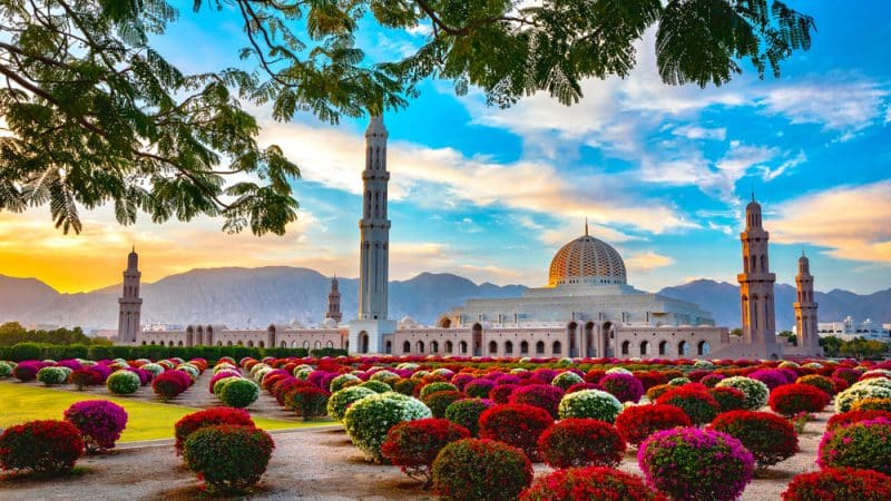 Schöne Aussicht auf die Große Moschee in Maskat