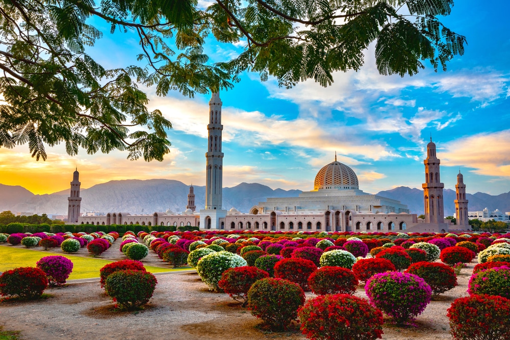 Schöne Aussicht auf die Große Moschee in Maskat