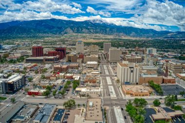 Blick auf die Innenstadt von Colorado Springs