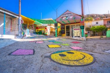 Colorful street in Matala