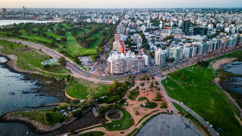 Blick auf Uruguays Hauptstadt Montevideo